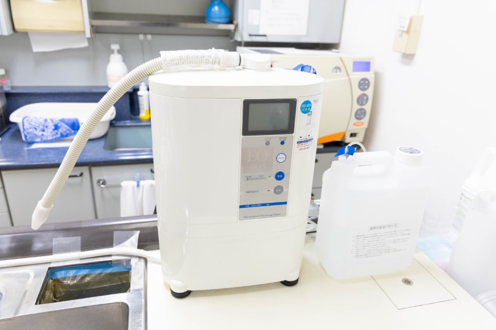 イオン水：水の微生物繁殖を抑制します。コロナ禍のダイヤモンドプリンセス号の消毒にも使用されました。